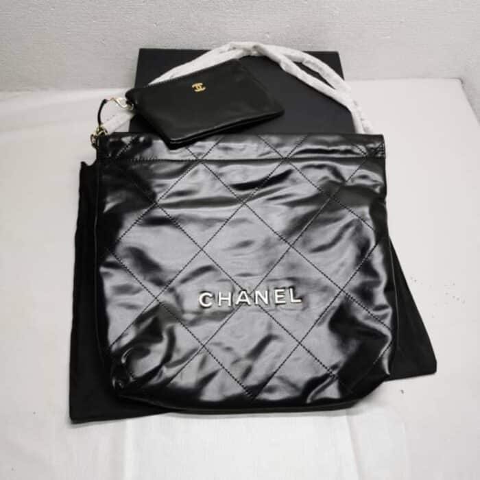 Chanel 22 Handbag Black 30cm AS3260 B08037 94305 - Image 2