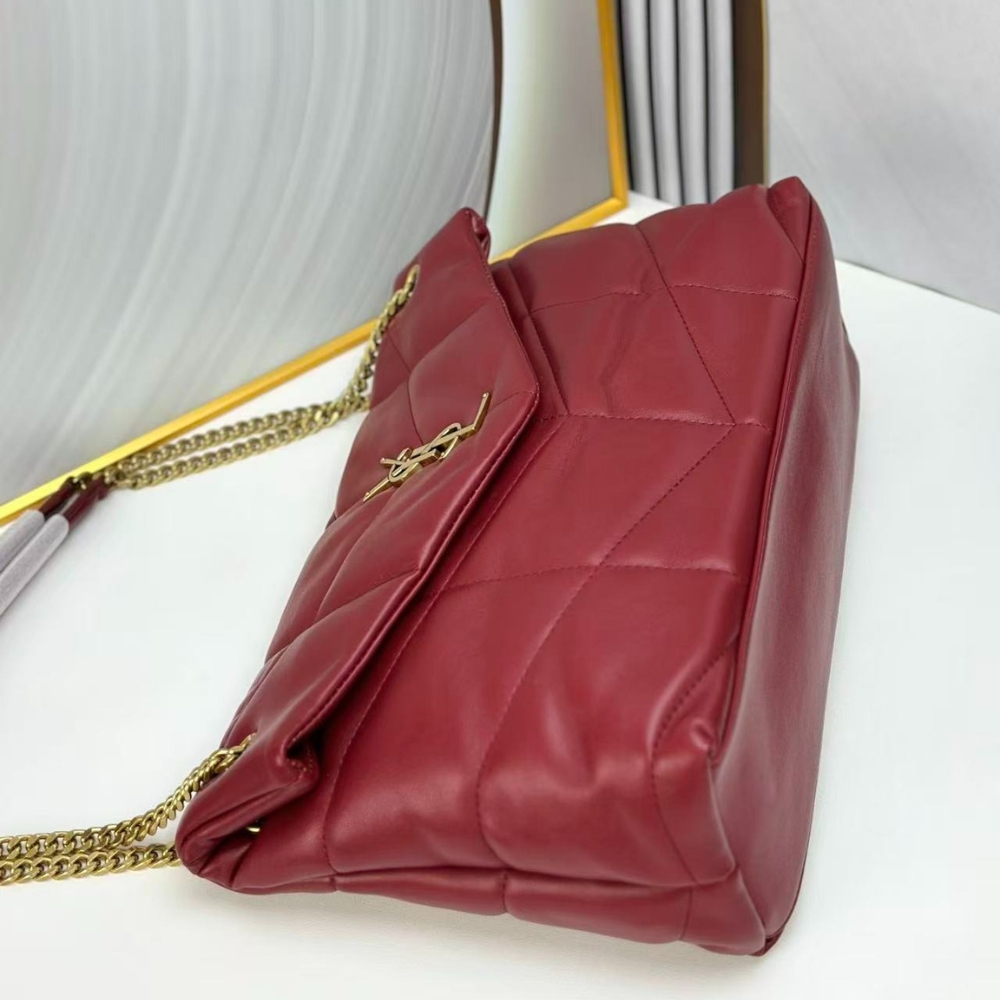 Saint Laurent Loulou Puffer Small Leather Shoulder Bag Red 29cm 5774761EL076937 - Image 7