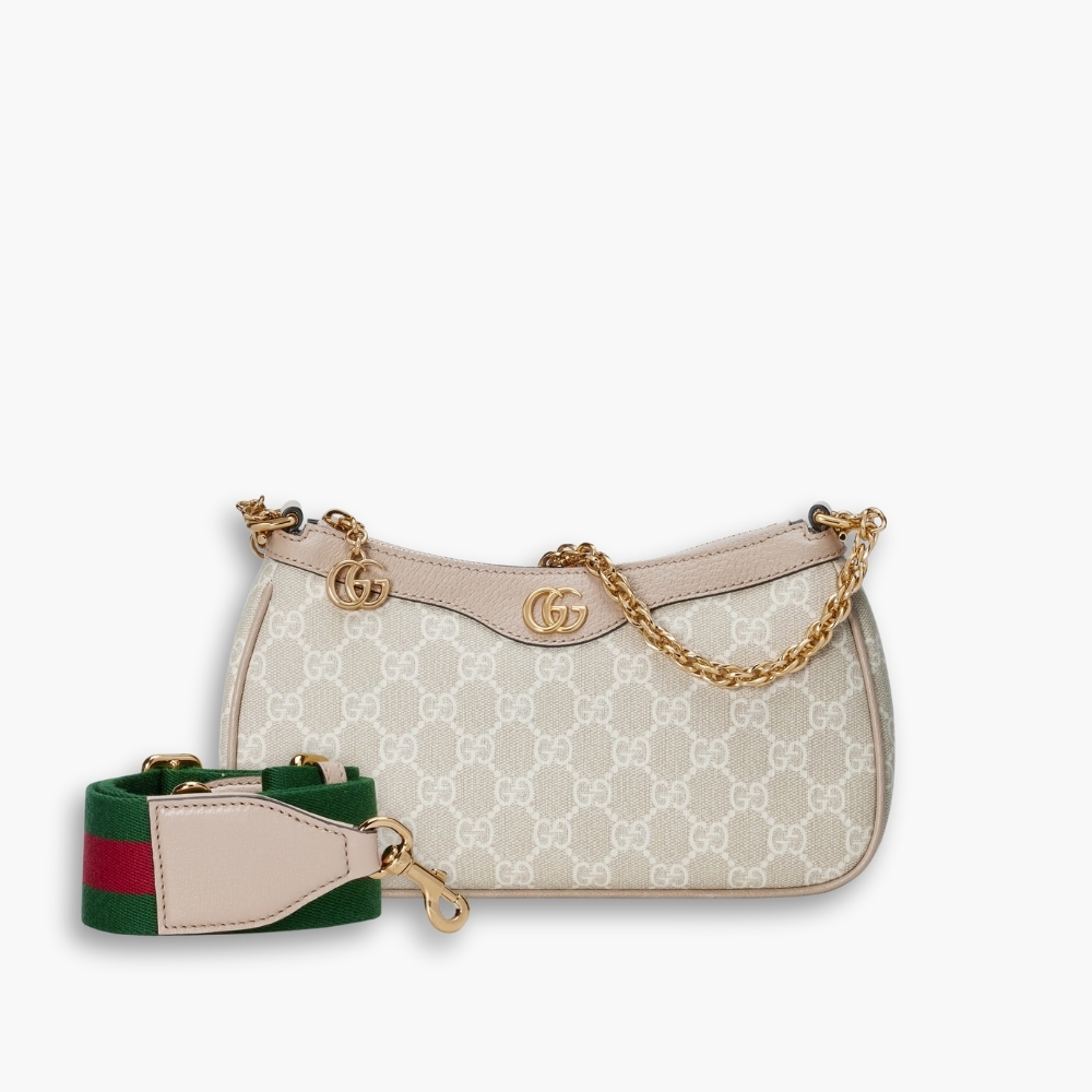 Gucci Ophidia Small Handbag Beige And White 25cm 735145 UULBG 9683