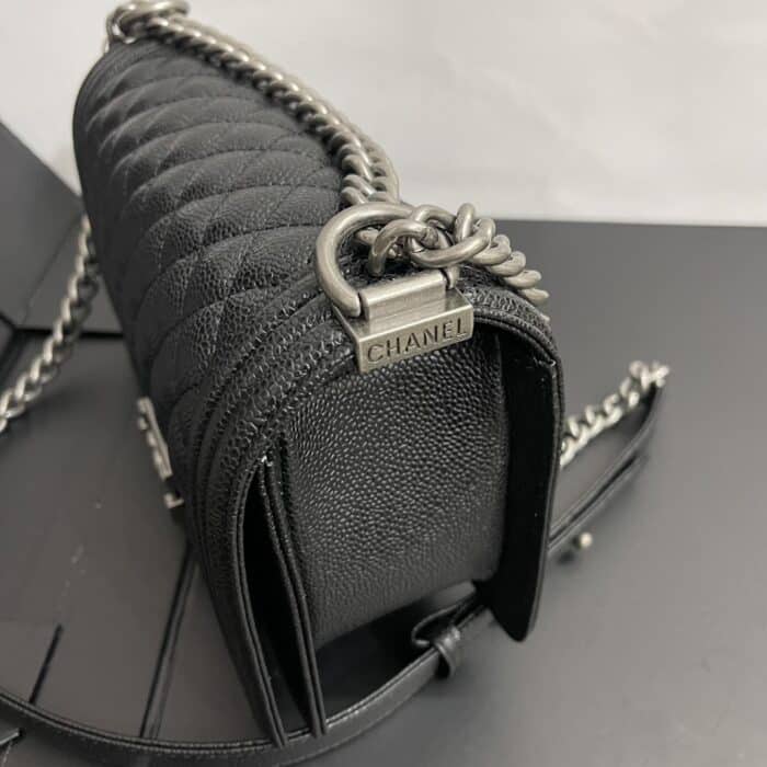 Chanel Boy Medium Handbag Black 25cm - Image 6