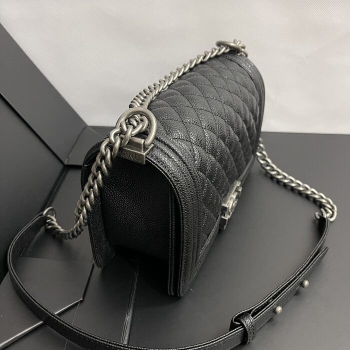 Chanel Boy Medium Handbag Black 25cm - Image 5