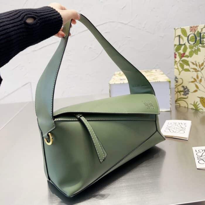 Loewe Puzzle Hobo Bag Leather Avocado 29cm A510J67X01386 - Image 2