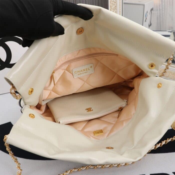 Chanel 22 Small Handbag Black And White 28cm AS3980 B16652 NY081 - Image 2