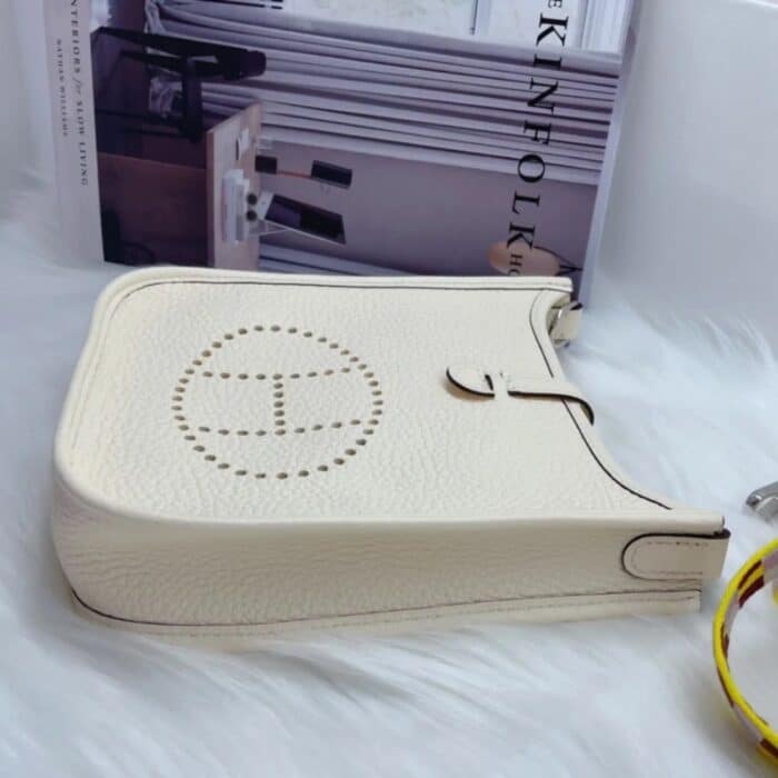 Hermes Evelyne Amazone Bag White 17cm - Image 2