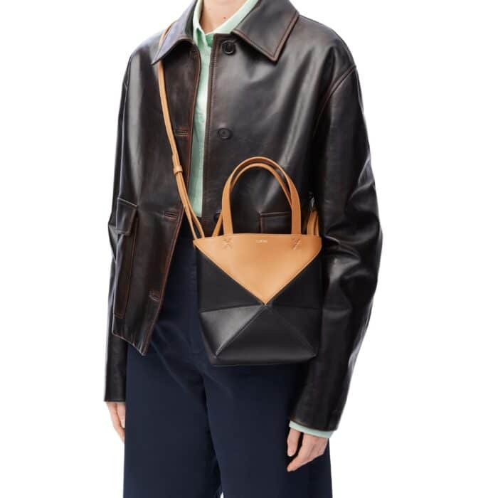 Loewe Mini Puzzle Fold Tote Warm Desert And Black 17cm A779V25X07 2727 - Image 3