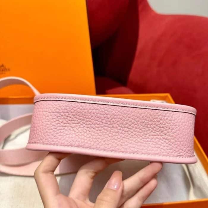 Hermes Mini Evelyne Bag Mauve Sylvestre 17cm - Image 3