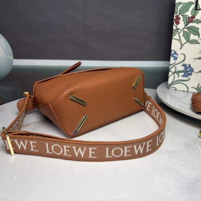 Loewe Small Puzzle Bag Satin Oak 24cm A510S21XA9 3980 - Image 4