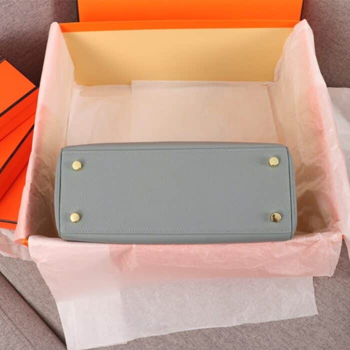Hermes Kelly 25 Togo Handbag Gris Mouette 25cm - Image 4