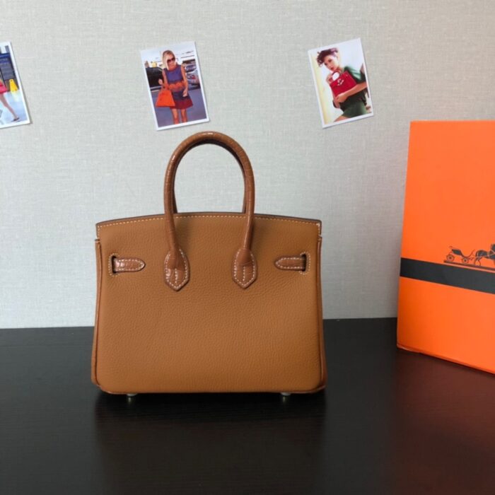 Hermes Birkin Touch Togo Handbag Brown 25cm - Image 3