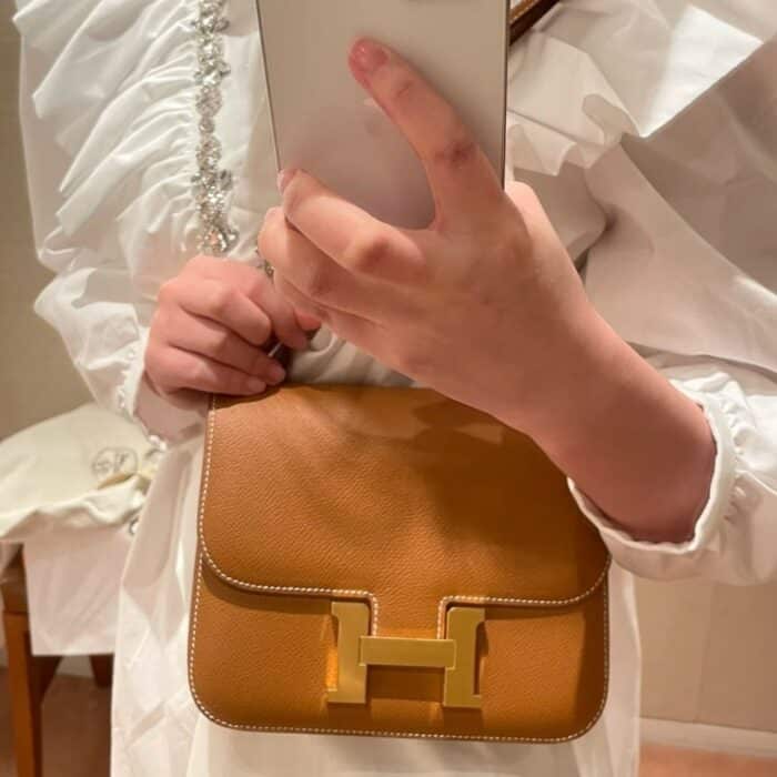 Hermes Mini Constance Epsom Leather Brown 19cm - Image 5
