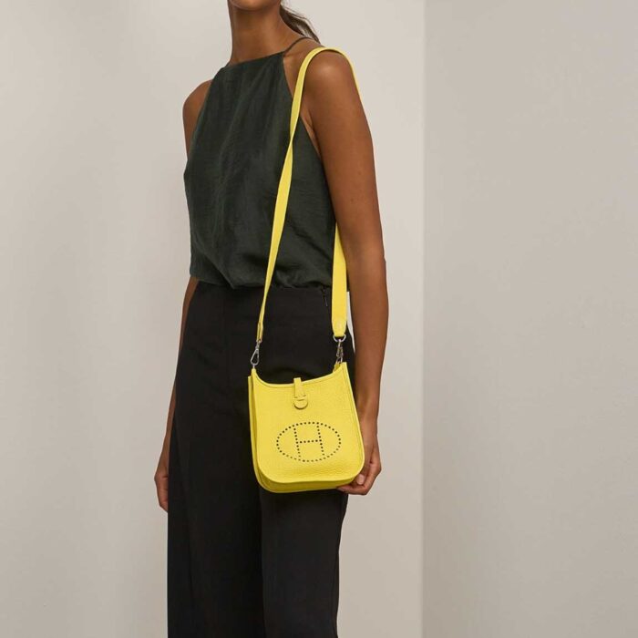 Hermes Evelyne Amazone Bag Lime 17cm - Image 5