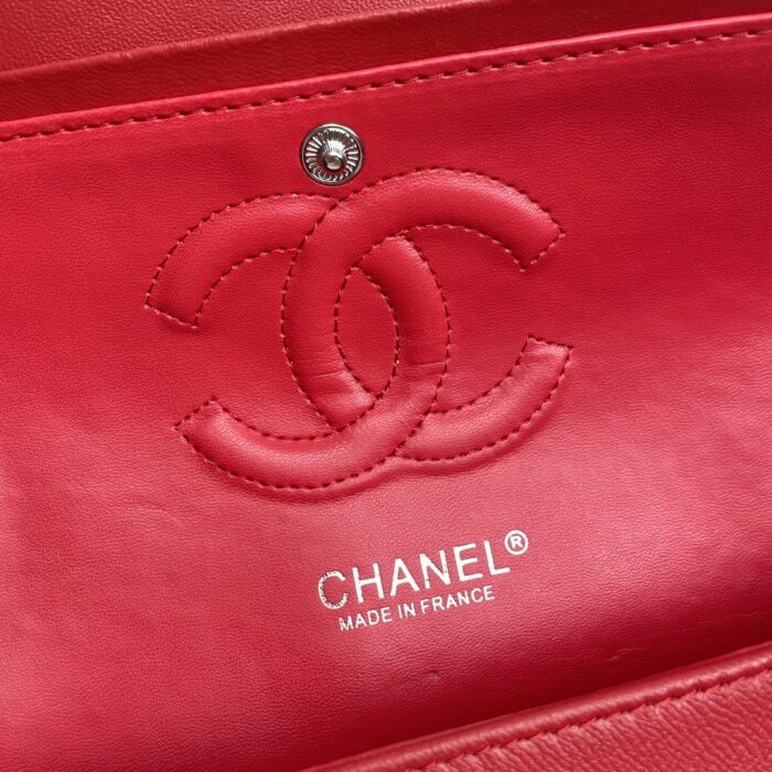 Chanel Classic Double Flap Bag Red 25cm - Image 9