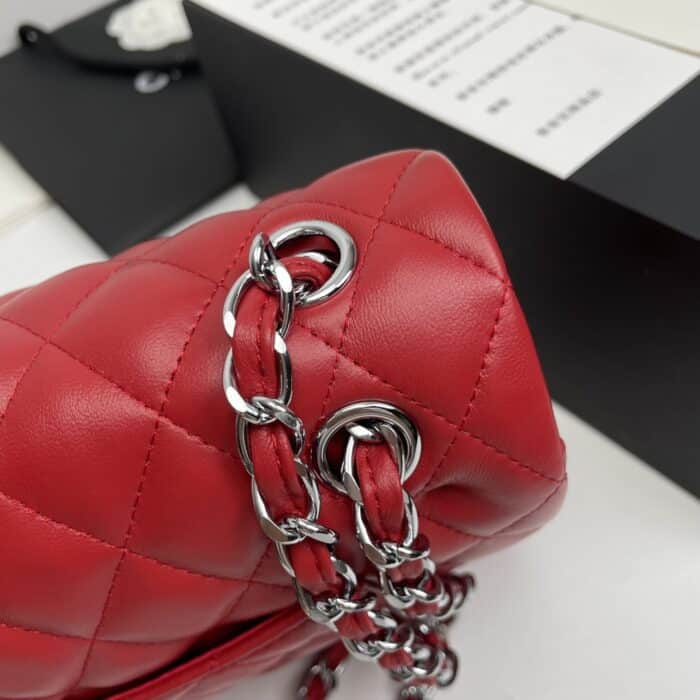 Chanel Classic Double Flap Bag Red 25cm - Image 5