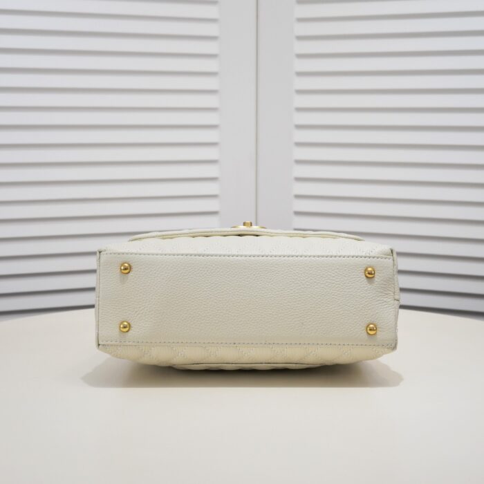 Chanel Coco Top Handle Flap Bag White 26cm - Image 5