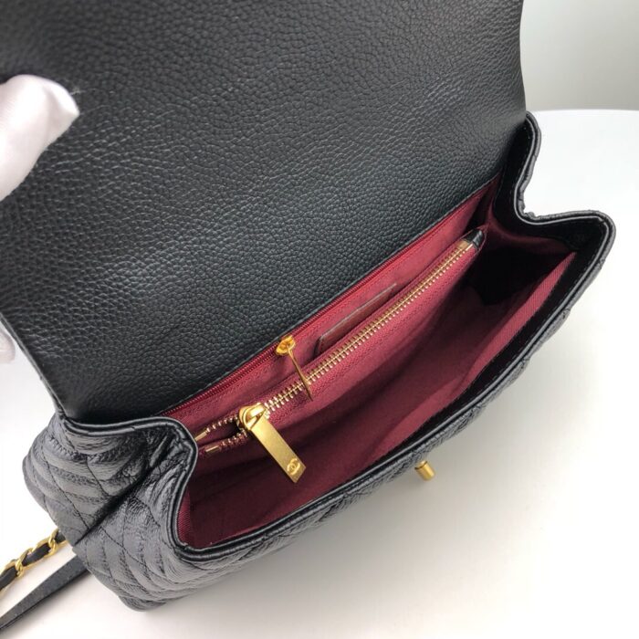 Chanel Coco Top Handle Flap Bag Black 26cm - Image 8