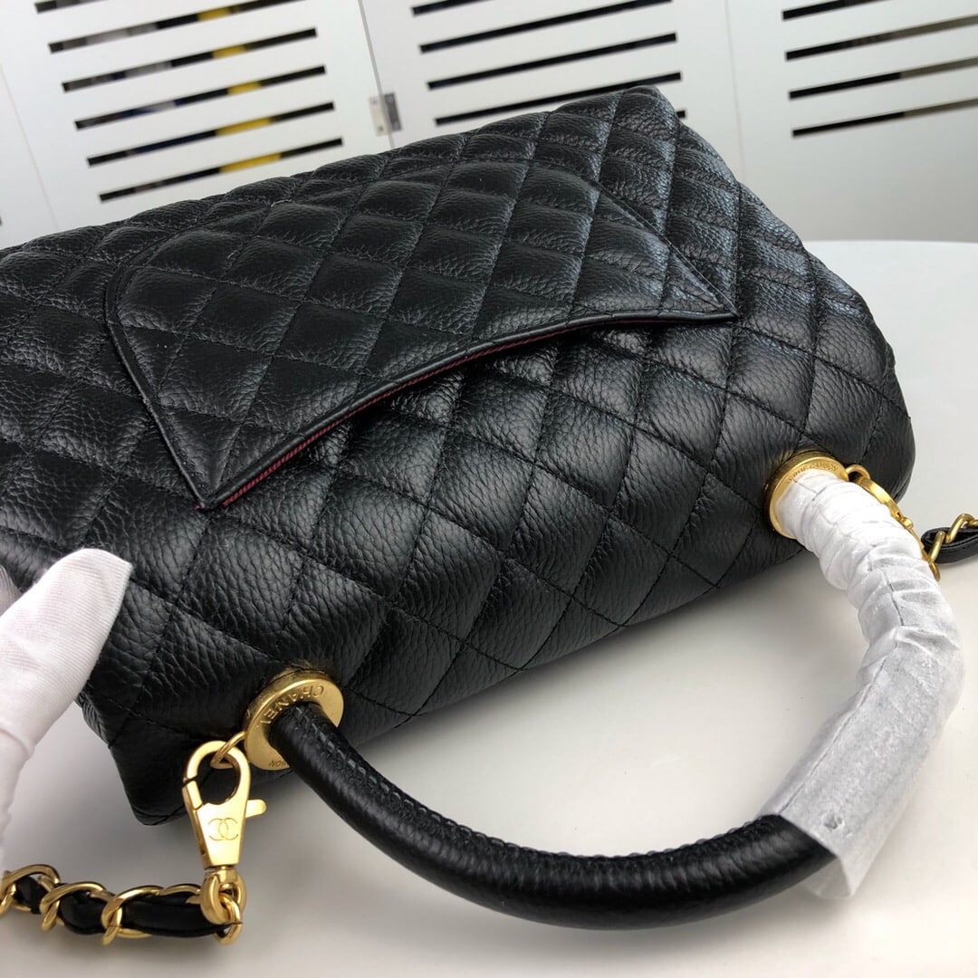 Chanel Coco Top Handle Flap Bag Black 26cm photo review
