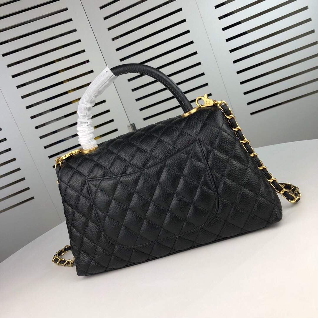 Chanel Coco Top Handle Flap Bag Black 26cm photo review