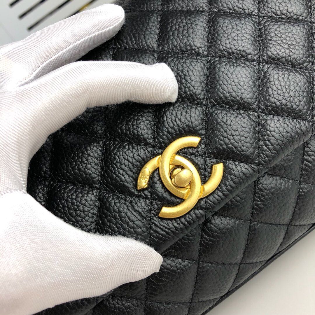 Chanel Coco Top Handle Flap Bag Black 26cm photo review