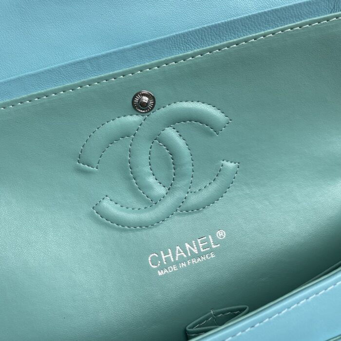 Chanel Classic Double Flap Bag Light Blue 25cm - Image 7