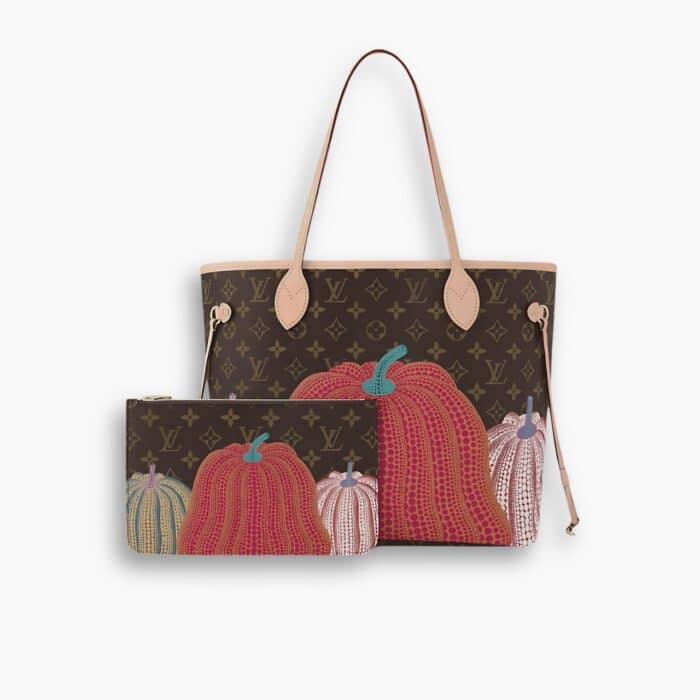 Louis Vuitton X YK Neverfull MM Monogram Kusama Pumpkin 31cm M46468