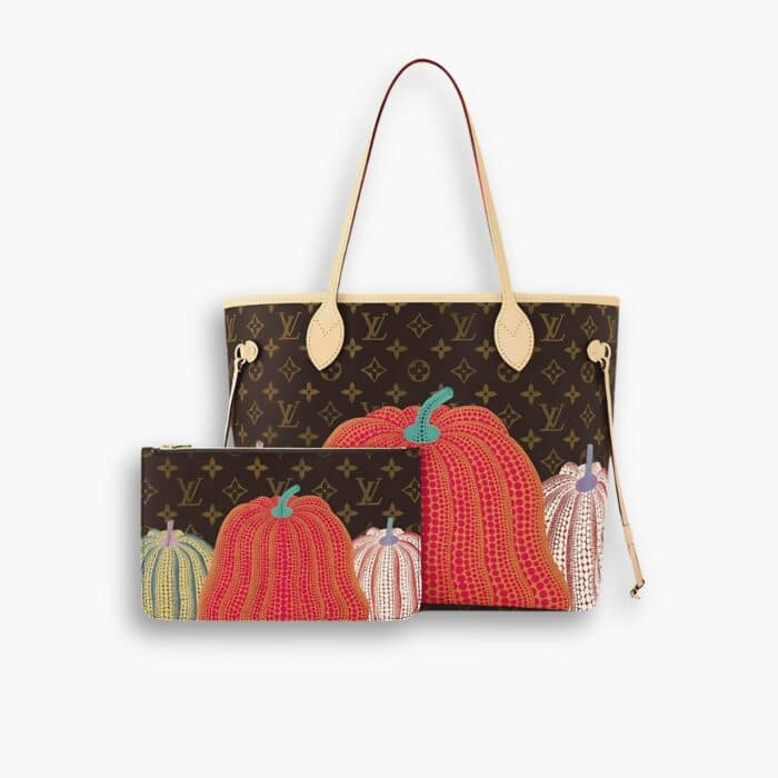 Louis Vuitton X YK Neverfull MM Monogram Kusama Pumpkin 31cm M46468