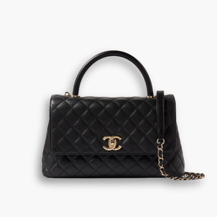 Chanel Coco Top Handle Flap Bag Black 26cm