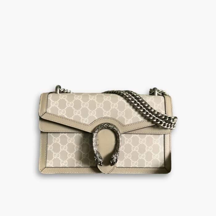 Gucci Dionysus Small Bag Beige and White 28 cm