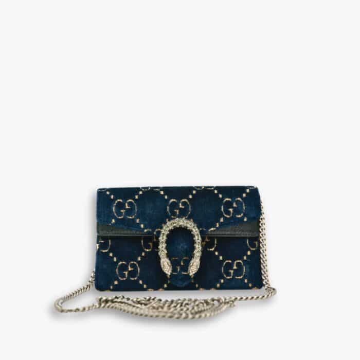 Gucci Dionysus Super Mini Bag Blue 16.5 cm