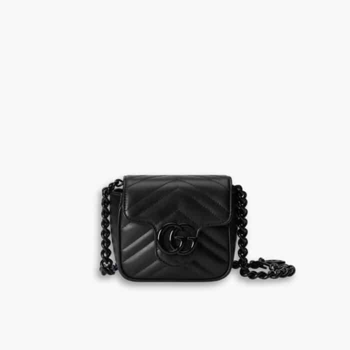 Gucci Marmont Belt Bag Black 12.5 cm 739599 UM8KV 1000