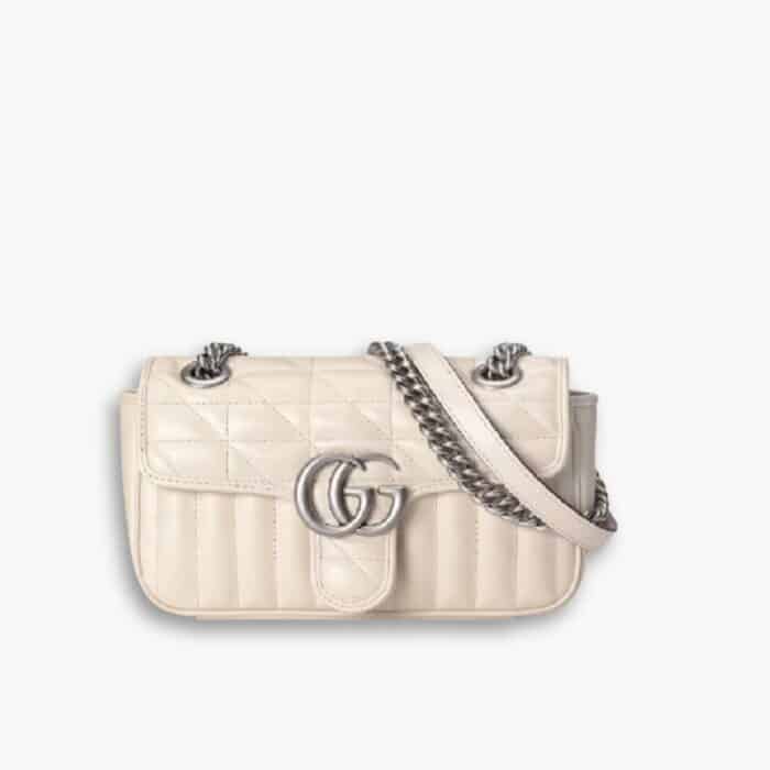 Gucci Marmont Mini Bag White 23 cm 446744 UM8AN 9022