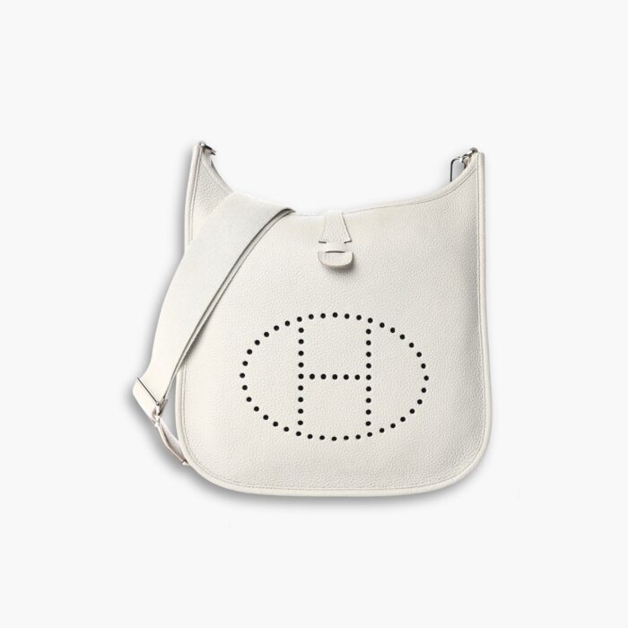 Hermes Evelyne 29 Clemence White 29cm