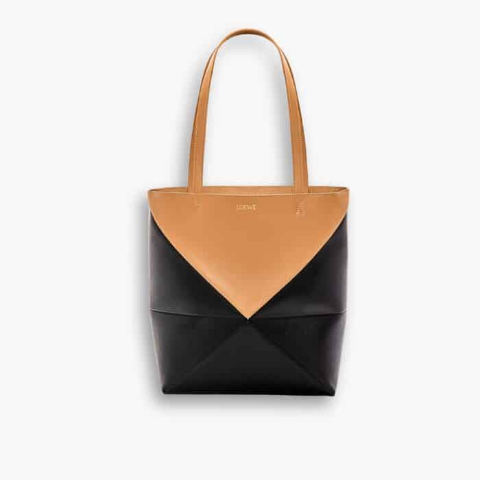 Loewe Puzzle Fold Tote Warm Desert And Black 24cm A779G50X18 2727