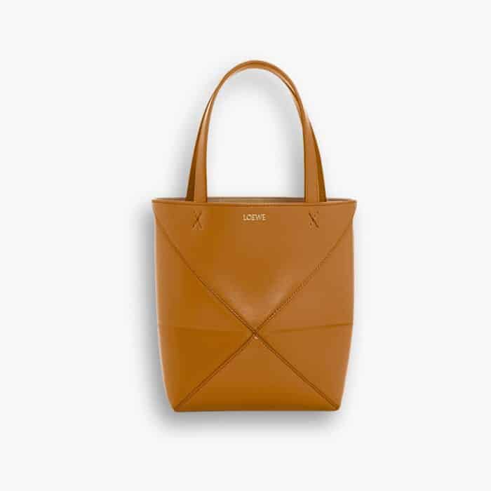 Loewe Mini Puzzle Fold Tote Warm Desert 17cm