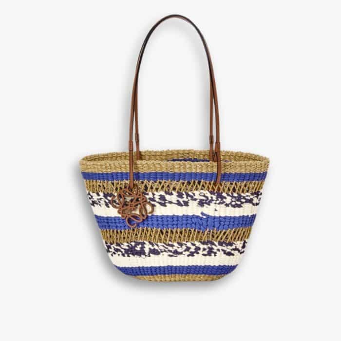 Loewe Basket Tote Natural And Blue 29cm
