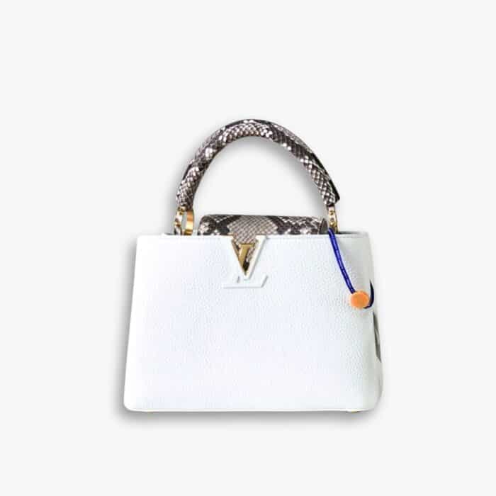 Louis Vuitton Capucines BB 27cm White And Python Trim