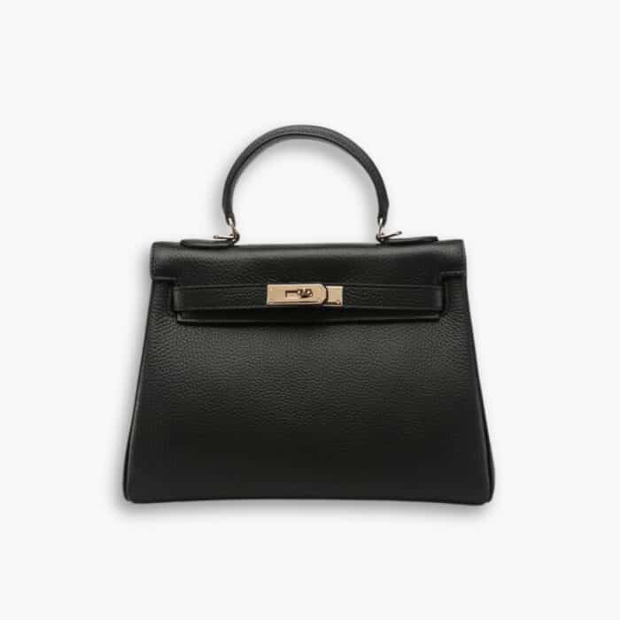 Hermes Kelly Togo Handbag Black 25cm