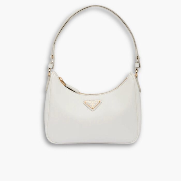 Prada Re-Edition Saffiano White 22cm