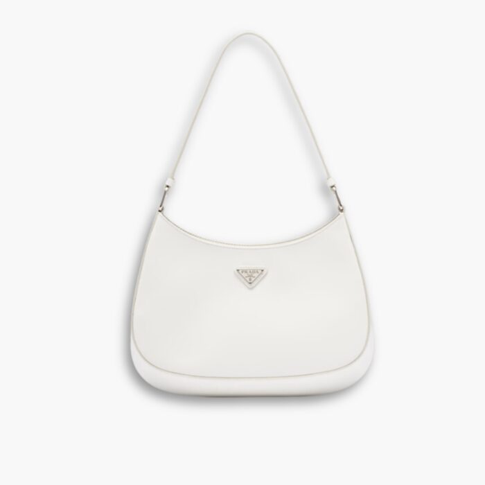 Prada Cleo Brushed Leather White 27Cm
