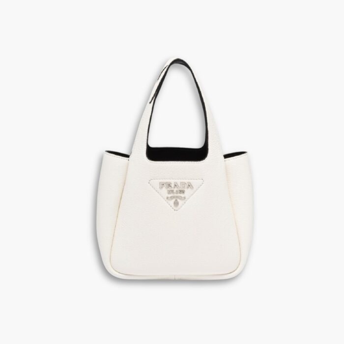 Prada Vittelo Daino Mini Tote Bag White 18Cm