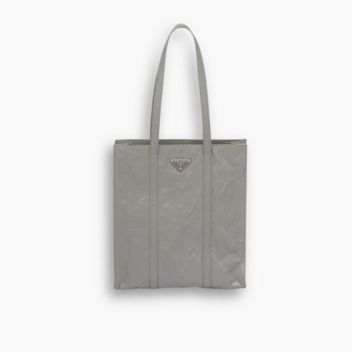 Prada Antique Nappa Leather Tote Grey 33Cm