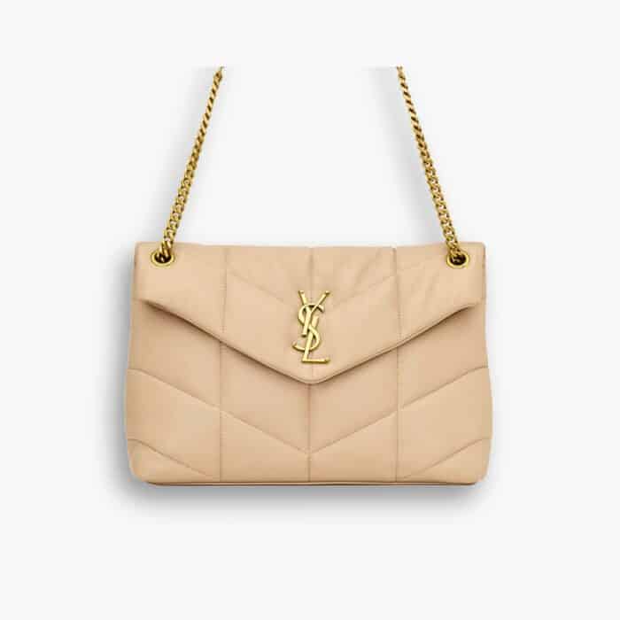 Saint Laurent Puffer Medium Beige 35Cm