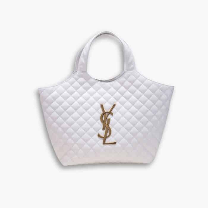 Saint Laurent Icare Maxi Shopping Bag White 58Cm