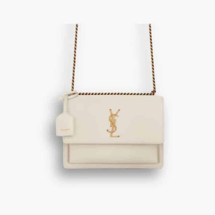 Saint Laurent Sunset Medium White 25Cm