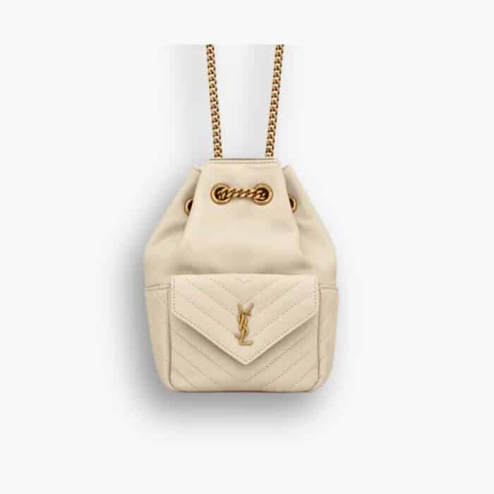 Saint Laurent Mini Joe Bag In Cream 19Cm