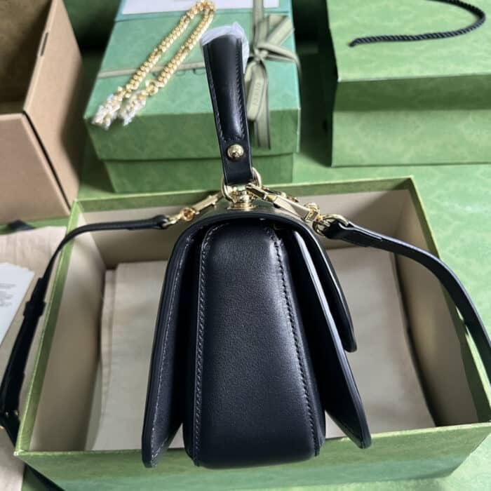 Gucci Blondie Top Handle Black 23cm 735101 UXX0G 1000 - Image 4