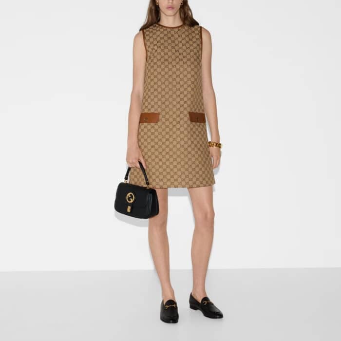 Gucci Blondie Top Handle Black 23cm 735101 UXX0G 1000 - Image 9