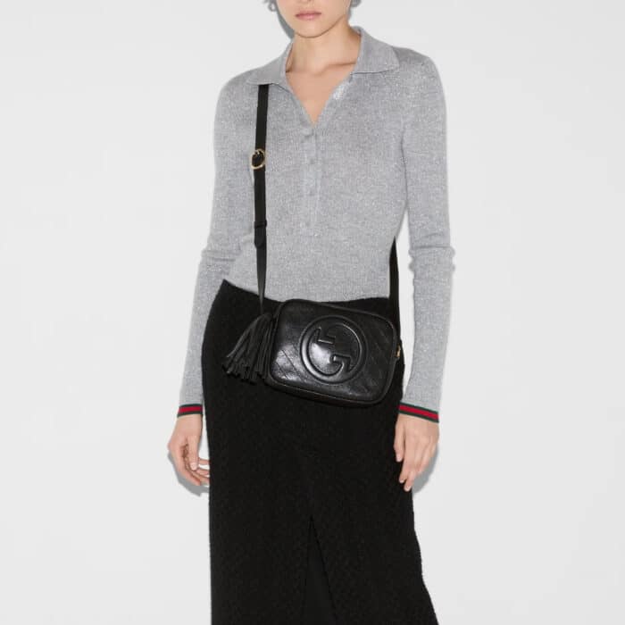 Gucci Blondie Small Shoulder Bag Black 21cm ‎742360 1IV0G 1000 - Image 9