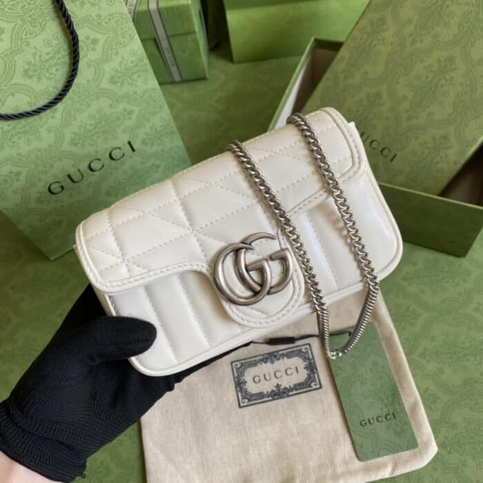 Gucci Marmont Bag White 16.5 cm 476433 DTD5N 9022 - Image 2