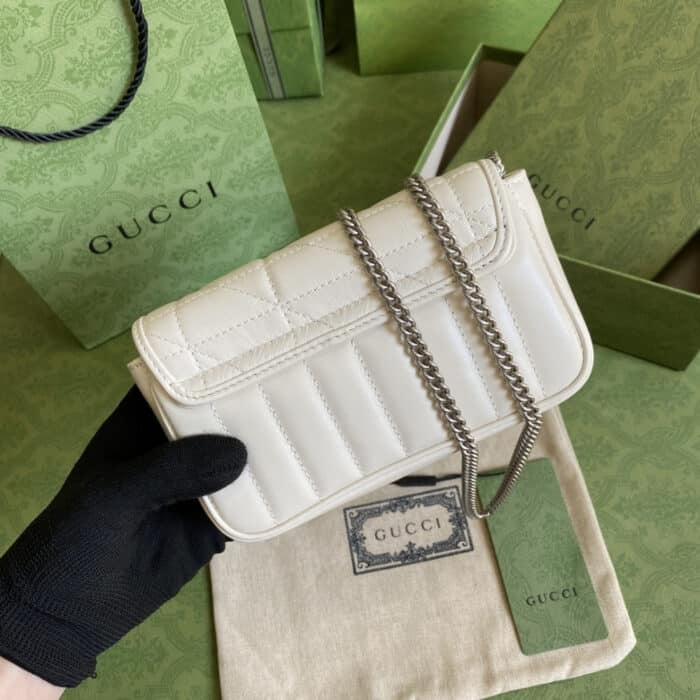 Gucci Marmont Bag White 16.5 cm 476433 DTD5N 9022 - Image 3