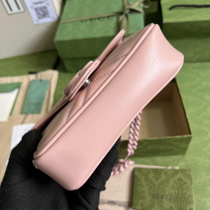 Gucci Marmont Bag Pink 16.5 cm 699757 UM8KV 5909 - Image 4